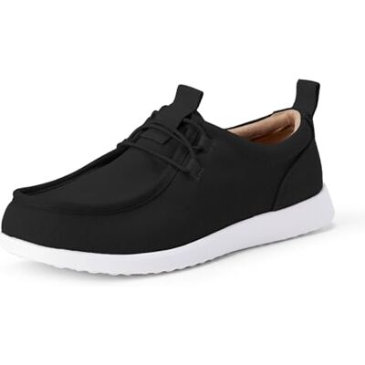 Amazon Herren Moc-Toe-Halbschuh aus Leinen, Schwarz Weiß, 42.5 EU Amazon Herren Moc-Toe-Halbschuh aus Leinen, Schwarz Weiß, 42.5 EU