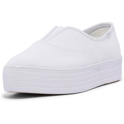 Keds Damen Point Slip on Sneaker, weißes Leinen, 36 EU Keds Damen Point Slip on Sneaker, weißes Leinen, 36 EU