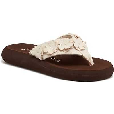 Rocket Dog Damen Sonnenuntergang-Blüte Flipflop, Blüht gebrochenes Weiß, 38 EU Rocket Dog Damen Sonnenuntergang-Blüte Flipflop, Blüht gebrochenes Weiß, 38 EU