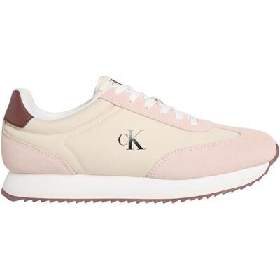 Calvin Damen Runner Sneaker Laceup aus Leder, Mehrfarbig (Pistachio/Whisper Pink), 41 Calvin Damen Runner Sneaker Laceup aus Leder, Mehrfarbig (Pistachio/Whisper Pink), 41