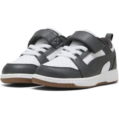 Puma Unisex Baby Rebound V6 LO AC+ INF Sneaker, White-Dusky Gray-Gum, 21.5 EU Puma Unisex Baby Rebound V6 LO AC+ INF Sneaker, White-Dusky Gray-Gum, 21.5 EU