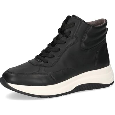 CAPRICE Damen Sneaker hoch aus Leder Plateau, Schwarz (Black Nappa), 36 EU CAPRICE Damen Sneaker hoch aus Leder Plateau, Schwarz (Black Nappa), 36 EU
