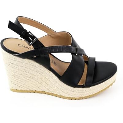 CHATTAWAK Damen 13LIVNOIR38 Sandale mit Absatz, Schwarz, 38 EU, Schwarz, 38 EU CHATTAWAK Damen 13LIVNOIR38 Sandale mit Absatz, Schwarz, 38 EU, Schwarz, 38 EU
