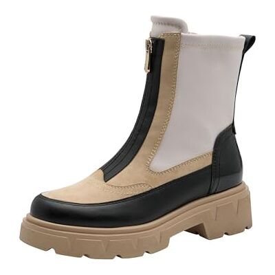 MARCO TOZZI Damen 2-25471-45 Stiefelette, Cream/Black, 41 EU MARCO TOZZI Damen 2-25471-45 Stiefelette, Cream/Black, 41 EU