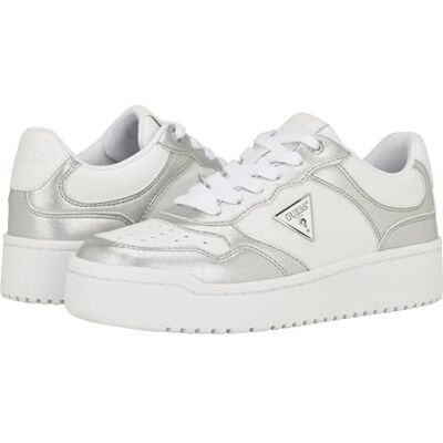 Guess Damen Miram Sneaker, Weiß/Silber Multi 142, 41 EU Guess Damen Miram Sneaker, Weiß/Silber Multi 142, 41 EU