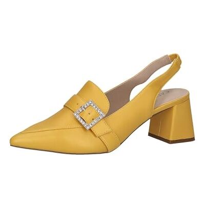 CAPRICE Damen Slingpumps aus Leder Spitz, Gelb (Yellow Perlato), 38.5 EU CAPRICE Damen Slingpumps aus Leder Spitz, Gelb (Yellow Perlato), 38.5 EU