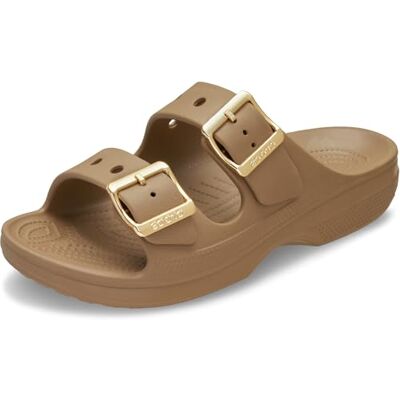 Crocs ,Damen,Saturday Metallic Buckle Sandal W,Sepia,34-35 Crocs ,Damen,Saturday Metallic Buckle Sandal W,Sepia,34-35