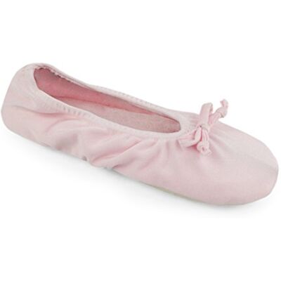 MUK LUKS Damen Ballerina aus Stretch-Satin Hausschuh, Rose, X-Large MUK LUKS Damen Ballerina aus Stretch-Satin Hausschuh, Rose, X-Large