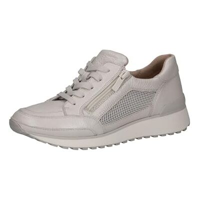 CAPRICE Damen Sneaker flach mit Reißverschluss Sportlich, Beige (Pearl Nappa), 40 EU CAPRICE Damen Sneaker flach mit Reißverschluss Sportlich, Beige (Pearl Nappa), 40 EU