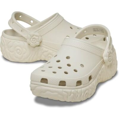 Crocs ,Damen,Classic Platform Bloom Clog,Summit White,39-40 Crocs ,Damen,Classic Platform Bloom Clog,Summit White,39-40