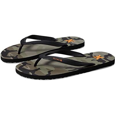 Hurley Herren ICON Printed Sandals Flip-Flops, Schwarz Hurley Herren ICON Printed Sandals Flip-Flops, Schwarz