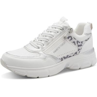 MARCO TOZZI Damen Sneaker weiches Feel Me Wechselfußbett weiches Innenfutter Modern, weiß (Leo White), 42 EU MARCO TOZZI Damen Sneaker weiches Feel Me Wechselfußbett weiches Innenfutter Modern, weiß (Leo White), 42 EU