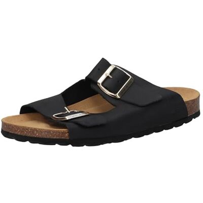 camel active Damen Leder Pantolette mit Korkfußbett Schwarz, womenswear-37 camel active Damen Leder Pantolette mit Korkfußbett Schwarz, womenswear-37