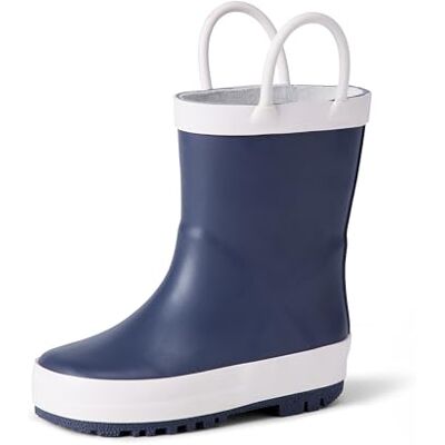 Amazon x Sofia Grainge Unisex Kinder Wasserdichte Gummi-Regenstiefel, Marineblau, 19 EU Amazon x Sofia Grainge Unisex Kinder Wasserdichte Gummi-Regenstiefel, Marineblau, 19 EU