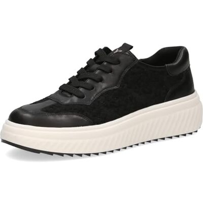 CAPRICE Damen Sneaker flach, Schwarz (Black Comb), 42 CAPRICE Damen Sneaker flach, Schwarz (Black Comb), 42
