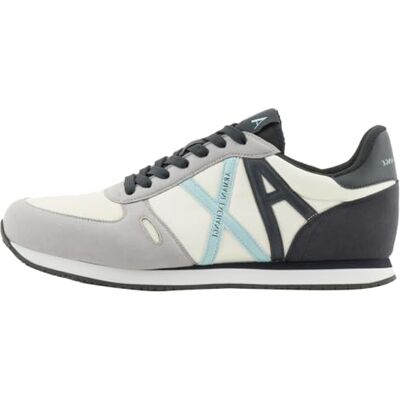 Armani Exchange Men's Rio, Side Logo Sneaker Lace up Navy+ op. White,39 Armani Exchange Men's Rio, Side Logo Sneaker Lace up Navy+ op. White,39