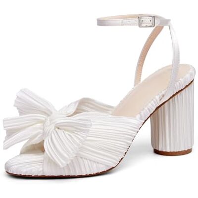 VETASTE Damen Fm4d163 Sandalen mit Absatz, weiß, 38 EU VETASTE Damen Fm4d163 Sandalen mit Absatz, weiß, 38 EU