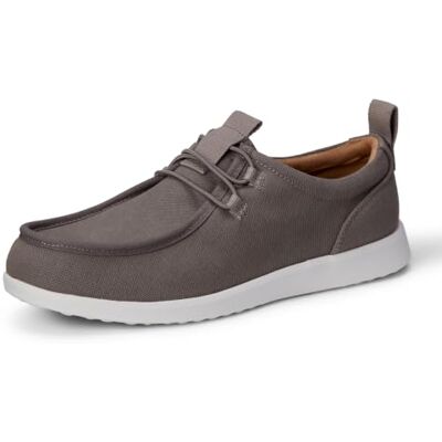 Amazon Herren Moc-Toe-Halbschuh aus Leinen, Grau Weiß, 41 EU Amazon Herren Moc-Toe-Halbschuh aus Leinen, Grau Weiß, 41 EU
