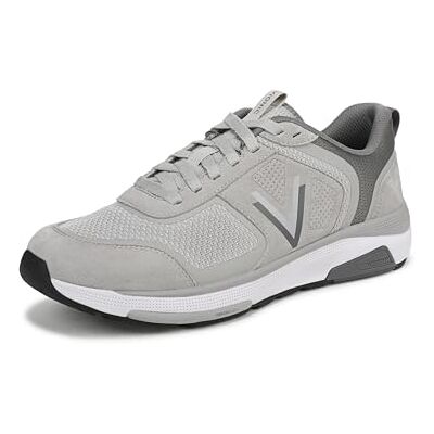 Vionic Herren Walk Strider Knit Turnschuhe mit Schnürung, Feinsitz, Grau Wildleder, EU 42 Vionic Herren Walk Strider Knit Turnschuhe mit Schnürung, Feinsitz, Grau Wildleder, EU 42