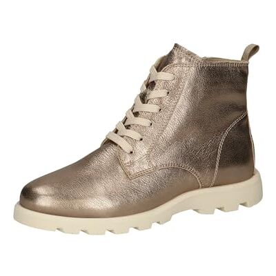 CAPRICE Damen Stiefeletten zum Schnüren aus Leder Bequem, Beige (Taupe Metallic), 37 EU CAPRICE Damen Stiefeletten zum Schnüren aus Leder Bequem, Beige (Taupe Metallic), 37 EU