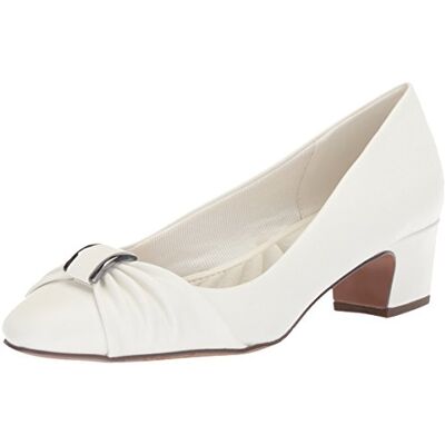Easy Street Women's Eloise Pump, White, 6.5 2W US Easy Street Women's Eloise Pump, White, 6.5 2W US