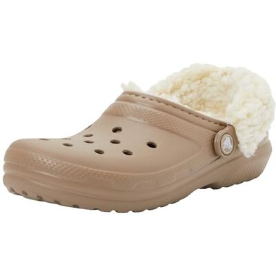 Crocs Classic Fleece Lined Clog K Clog, Grau, 34 EU Crocs Classic Fleece Lined Clog K Clog, Grau, 34 EU
