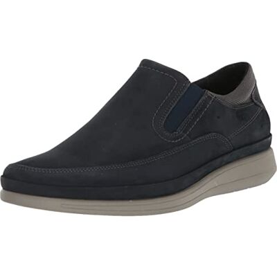 Florsheim Moc Toe Herren-Slipper mit Moc-Zehenpartie, Navy-Nubuk, 10 Florsheim Moc Toe Herren-Slipper mit Moc-Zehenpartie, Navy-Nubuk, 10