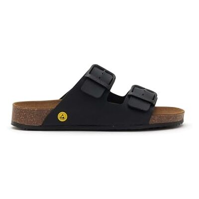 Dr. Scholl's Scholl Cork PRO 2 Schnallen, flache Sandalen Unisex-Erwachsene, Schwarz, 38 EU Dr. Scholl's Scholl Cork PRO 2 Schnallen, flache Sandalen Unisex-Erwachsene, Schwarz, 38 EU