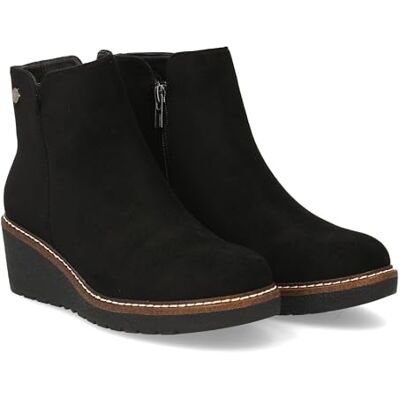 shoes&blues.es Schlichte Keilstiefeletten mit Print für Damen. Ideal für den Alltag, mit innenliegendem Reißverschluss und perfekt für Herbst und Winter. shoes&blues.es Schlichte Keilstiefeletten mit Print für Damen. Ideal für den Alltag, mit innenliegendem Reißverschluss und perfekt für Herbst und Winter.