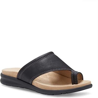 Eastland Women's Dallas Flat Sandal, Black, 6 Eastland Women's Dallas Flat Sandal, Black, 6