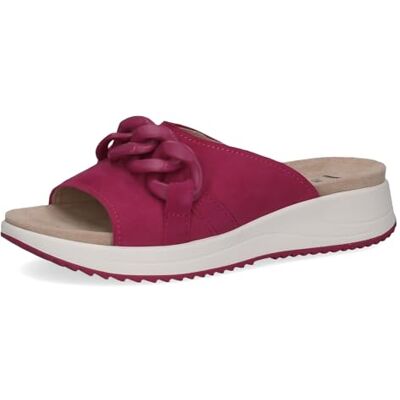 CAPRICE Damen Pantoletten aus Leder Bequem, Lila (Fuchsia Suede), 39 EU CAPRICE Damen Pantoletten aus Leder Bequem, Lila (Fuchsia Suede), 39 EU