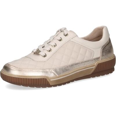 CAPRICE Damen Sneaker flach aus Leder mit Schnürsenkeln, Weiß (Offwhite Comb), 38.5 EU CAPRICE Damen Sneaker flach aus Leder mit Schnürsenkeln, Weiß (Offwhite Comb), 38.5 EU