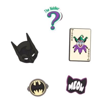 Crocs Jibbitz Shoe Charm 5-pack Personalize With Jibbitz for , Unisex Schuh-Charme, Batman, Crocs Jibbitz Shoe Charm 5-pack Personalize With Jibbitz for , Unisex Schuh-Charme, Batman,