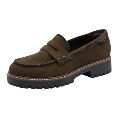 Tamaris Damen Loafer flach, grün (Olive),42 Tamaris Damen Loafer flach, grün (Olive),42
