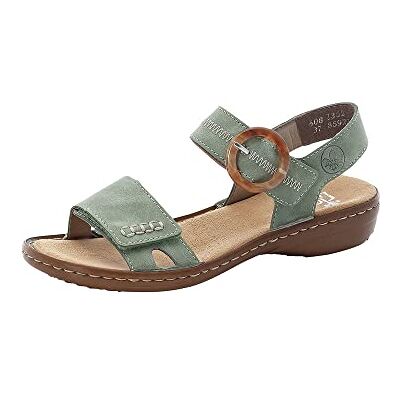 Rieker Damen Sandalen & Flip Flops 608Z3-52 grün / 52 Gr.40 Rieker Damen Sandalen & Flip Flops 608Z3-52 grün / 52 Gr.40