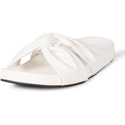 Amazon Damen Gedrehte Schlappensandale, Weiß, 42 EU Amazon Damen Gedrehte Schlappensandale, Weiß, 42 EU