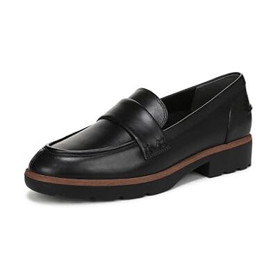 Vionic Frauen-Cleo Loafer Schwarzes Leder Pull-On VIO Motion Fußgewölbestütze Gepolsterte Blockferse Schwarze Lug-Sohle Everyday Loafer UK 5.5 Vionic Frauen-Cleo Loafer Schwarzes Leder Pull-On VIO Motion Fußgewölbestütze Gepolsterte Blockferse Schwarze Lug-Sohle Everyday Loafer UK 5.5