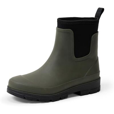 Amazon Damen Wasserdichte Chelsea-Stiefelette-Regenstiefel, Olivgrün, 36 EU Amazon Damen Wasserdichte Chelsea-Stiefelette-Regenstiefel, Olivgrün, 36 EU