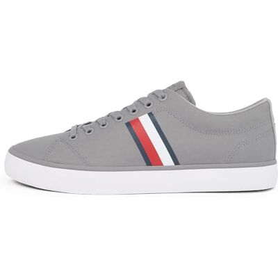 Tommy Hilfiger Tape Logo Turnschuhe Grau Herren - Turnschuhe Tommy Hilfiger Tape Logo Turnschuhe Grau Herren - Turnschuhe