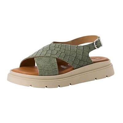 Tamaris Sandalette Damen Keilabsatz grün,EU 42 Tamaris Sandalette Damen Keilabsatz grün,EU 42