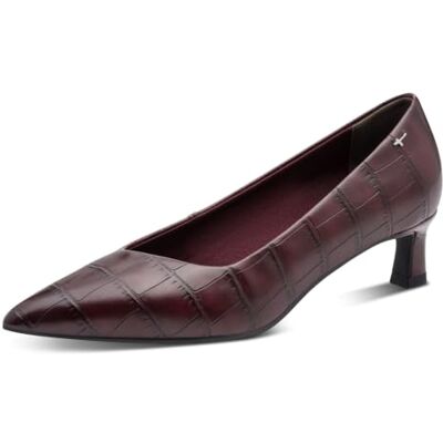Tamaris Damen Pumps mit Stilettoabsatz, rot (Merlot Croco),36 Tamaris Damen Pumps mit Stilettoabsatz, rot (Merlot Croco),36