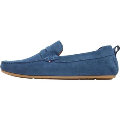 Tommy Hilfiger Herren Driver Schuhe Core aus Veloursleder, Blau (Aegean Sea), 41 Tommy Hilfiger Herren Driver Schuhe Core aus Veloursleder, Blau (Aegean Sea), 41