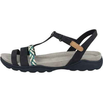 Clarks Damen Amanda Tealite Sport Sandal, Navy Nubuck, 36 EU Clarks Damen Amanda Tealite Sport Sandal, Navy Nubuck, 36 EU