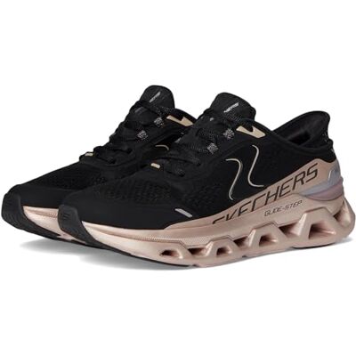 Skechers Damen Glide-Step Altus Starlight Shine Turnschuhe, Rose Gold Hot Melt Black Mesh Rose Gold Trim, 36.5 EU Skechers Damen Glide-Step Altus Starlight Shine Turnschuhe, Rose Gold Hot Melt Black Mesh Rose Gold Trim, 36.5 EU