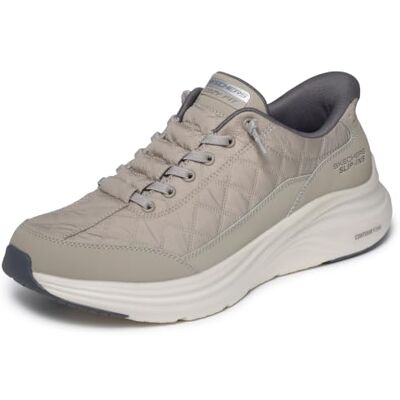 Skechers Herren Contour Foam Cozy Fit Turnschuhe, Taupe Mesh Duraleather Charcoal Trim, 45 EU Skechers Herren Contour Foam Cozy Fit Turnschuhe, Taupe Mesh Duraleather Charcoal Trim, 45 EU