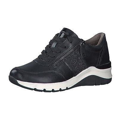 Tamaris Comfort Damen Sneaker flach aus Leder Elegant Comfort Fit, Schwarz (Black Comb), 40 EU Tamaris Comfort Damen Sneaker flach aus Leder Elegant Comfort Fit, Schwarz (Black Comb), 40 EU