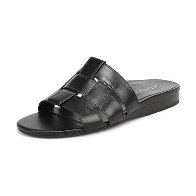Vionic Damen Glendora Flache Sandals, Schwarz Leder, Mittel, EU 36.5 Vionic Damen Glendora Flache Sandals, Schwarz Leder, Mittel, EU 36.5