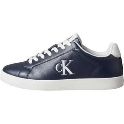 Herren Cupsole Sneaker Derby mit Logo, Blau (Calvin Navy/Bright White), 42 Herren Cupsole Sneaker Derby mit Logo, Blau (Calvin Navy/Bright White), 42