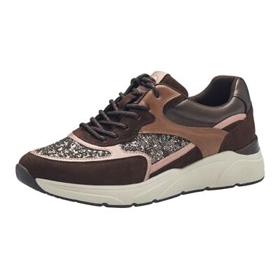 Tamaris Damen Sneaker bequem; Mocca Combined, EU 37 Tamaris Damen Sneaker bequem; Mocca Combined, EU 37