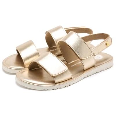 GIOSEPPO Rehoboth Damen-Sandale, flach, Goldfarben, 34 EU GIOSEPPO Rehoboth Damen-Sandale, flach, Goldfarben, 34 EU